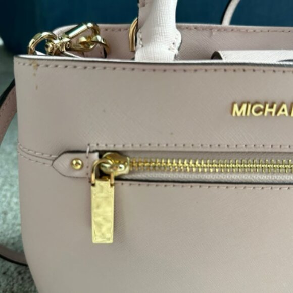 Michael Kors Hailee Small Saffiano Leather XS Satchel Crossbody Bag Blossom - Picture 11 of 11